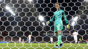 SOCHI, RUSSIA - JUNE 15: David De Gea of Spain looks dejected following Portugal's second goal during the 2018 FIFA World Cup Russia group B match between Portugal and Spain at Fisht Stadium on June 15, 2018 in Sochi, Russia. (Photo by Simon Hofmann - FIFA via Getty Images)