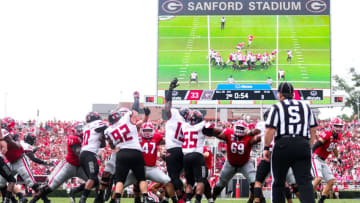 ATHENS, GA - SEPTEMBER 14: General view of Georgia Bulldogs vs Arkansas State Red Wolves at Sanford Stadium on September 14, 2019 in Athens, Georgia. (Photo by Carmen Mandato/Getty Images)