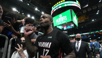 Miami Heat forward P.J. Tucker (17) exits the court after defeating the Boston Celtics during game three of the 2022 eastern conference finals(David Butler II-USA TODAY Sports)