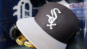 Apr 17, 2015; Detroit, MI, USA; Chicago White Sox hat in the dugout before the game against the Detroit Tigers at Comerica Park. Mandatory Credit: Rick Osentoski-USA TODAY Sports