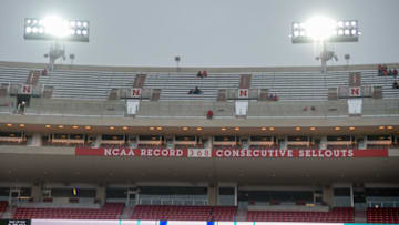 LINCOLN, NE - NOVEMBER 17: Only a few fans show up early for the game between the Nebraska Cornhuskers and the Michigan State Spartans at Memorial Stadium on November 17, 2018 in Lincoln, Nebraska. (Photo by Steven Branscombe/Getty Images)