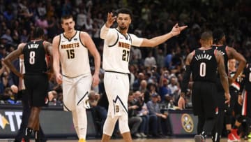AAron Ontiveroz/MediaNews Group/The Denver Post via Getty ImagesDENVER, CO - MAY 7: Jamal Murray (27) of the Denver Nuggets gets the crowd pumped up after a bucket during the third quarter against the Portland Trail Blazers on Tuesday, May 7, 2019. The Denver Nuggets versus the Portland Trail Blazers in game five of the teams' second round NBA playoff series at the Pepsi Center in Denver. (Photo by AAron Ontiveroz/The Denver Post)