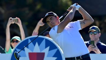 LA JOLLA, CALIFORNIA - JANUARY 23: Rickie Fowler tees off during the Pro-Am for the 2019 Farmers Insurance Open at the Torrey Pines Golf Course on January 23, 2019 in La Jolla, California. (Photo by Donald Miralle/Getty Images)