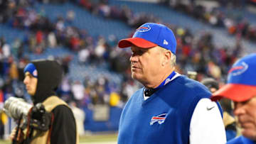 ORCHARD PARK, NY - DECEMBER 24: Head coach Rex Ryan of the Buffalo Bills walks offsides the field after losing to the Miami Dolphins at New Era Stadium on December 24, 2016 in Orchard Park, New York. (Photo by Rich Barnes/Getty Images)