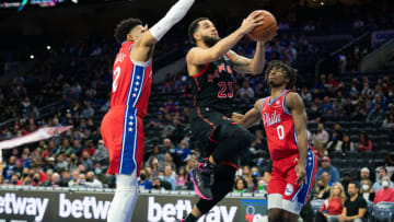 Philadelphia 76ers, Tyrese Maxey, Tobias Harris Mandatory Credit: Bill Streicher-USA TODAY Sports