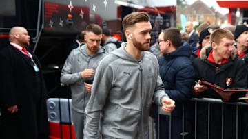 BOURNEMOUTH, ENGLAND - JANUARY 14: Calum Chambers of Arsenal arrives at the stadium prior to the Premier League match between AFC Bournemouth and Arsenal at Vitality Stadium on January 14, 2018 in Bournemouth, England. (Photo by Clive Rose/Getty Images)