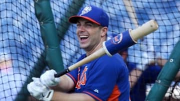 Jun 2, 2014; Philadelphia, PA, USA; New York Mets third baseman David Wright (5) during batting practice before a game against the Philadelphia Phillies at Citizens Bank Park. Mandatory Credit: Bill Streicher-USA TODAY Sports