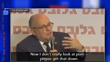 Rudy Giulania on The Late Show with Stephen Colbert, courtesy of CBS