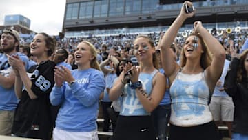 Nov 19, 2016; Chapel Hill, NC, USA; North Carolina Tar Heels fans react at Kenan Memorial Stadium. Mandatory Credit: Bob Donnan-USA TODAY Sports