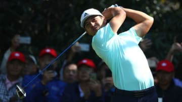 SHANGHAI, CHINA - OCTOBER 28: Xander Schauffele of the United States plays his shot from the fifth tee during the final round of the WGC - HSBC Champions at Sheshan International Golf Club on October 28, 2018 in Shanghai, China. (Photo by Matthew Lewis/Getty Images)