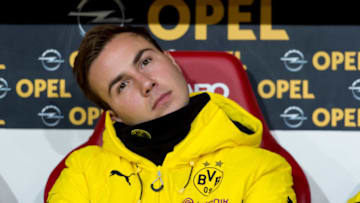 MAINZ, GERMANY - JANUARY 29: Mario Goetze of Dortmund sits on the bench during the Bundesliga match between 1. FSV Mainz 05 and Borussia Dortmund at the Opel Arena on January 29, 2017 in Mainz, Germany. (Photo by TF-Images/Getty Images)