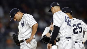 NEW YORK, NEW YORK - MAY 24: Nestor Cortes #65 of the New York Yankees reacts as he comes out of the game during the seventh inning against the Baltimore Orioles at Yankee Stadium on May 24, 2023 in the Bronx borough of New York City. (Photo by Sarah Stier/Getty Images)