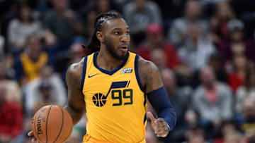 SALT LAKE CITY, UT - FEBRUARY 14: Jae Crowder #99 of the Utah Jazz brings the ball up court against the Phoenix Suns during a game at Vivint Smart Home Arena on February 14, 2018 in Salt Lake City, Utah. (Photo by Gene Sweeney Jr./Getty Images)