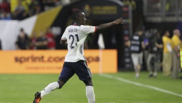 HOUSTON, TEXAS - JUNE 11: Marlos Moreno of Colombia celebrates after scoring the second goal of his team during a group A match between Colombia and Costa Rica at NRG Stadium as part of Copa America Centenario US 2016 on June 11, 2016 in Houston, Texas, US. (Photo by Omar Vega/LatinContent/Getty Images)