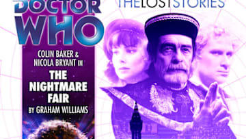 The Doctor and Peri face a powerful and ancient enemy in Blackpool in The Nightmare Fair.Image Courtesy Big Finish Productions
