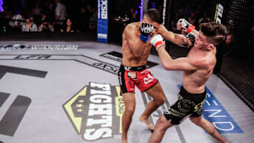Vince Cachero defeats Joe Murphy at LFA 54 in Costa Mesa, CA (photo by Amy Kaplan)