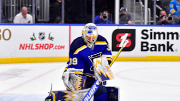 Dec 9, 2021; St. Louis, Missouri, USA; Charlie Lindgren. Mandatory Credit: Jeff Curry-USA TODAY Sports