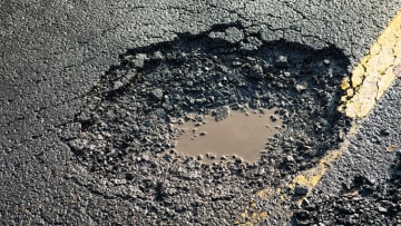 As potholes go, this one is pretty photogenic.