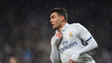 MADRID, SPAIN - JANUARY 29: Mateo Kovacic of Real Madrid celebrates after scoring Real's 1st during the La Liga match between Real Madrid CF and Real Sociedad de Futbol at the Bernabeu on January 29, 2017 in Madrid, Spain. (Photo by Denis Doyle/Getty Images)