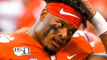 Clemson defensive lineman Xavier Thomas (3), shown during a 2019 game, will have to sit out the first half of the Notre Dame game Saturday after being penalized for targeting in the Boston College game.Clemson Georgia Tech 1half