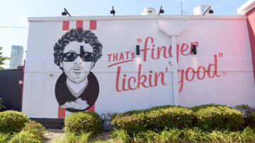 ATLANTA, GEORGIA - JUNE 04: A view of the KFC exterior at the KFC and Jack Harlow Restaurant Takeover on June 04, 2022 in Atlanta, Georgia. (Photo by Marcus Ingram/Getty Images for KFC)
