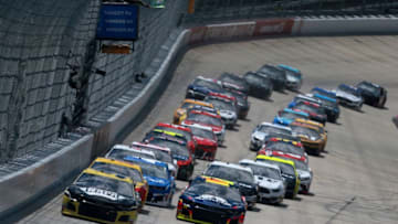 DOVER, DE - MAY 06: Chase Elliott, driver of the #9 NAPA Brakes Chevrolet, leads the field during the start of the Monster Energy NASCAR Cup Series Gander RV 400 at Dover International Speedway on May 6, 2019 in Dover, Delaware. (Photo by Sean Gardner/Getty Images)