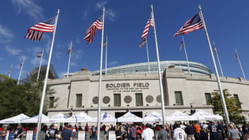 Soldier Field, home of the Chicago Bears, which stopped being a national landmark in 2006.