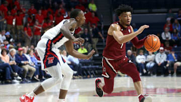 South Carolina basketball guard Jacobi Wright against Ole Miss. Mandatory Credit: Petre Thomas-USA TODAY Sports