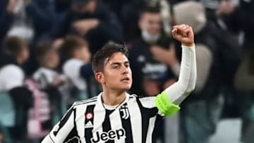 TURIN, ITALY - NOVEMBER 02: Paulo Dybala of Juventus FC celebrates a goal during the UEFA Champions League group H match between Juventus and Zenit St. Petersburg at Allianz Stadium on November 2, 2021 in Turin, Italy. (Photo by Stefano Guidi/Getty Images)