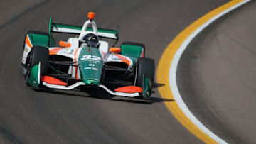 AVONDALE, AZ - APRIL 06: Kyle Kaiser #32 driver of the Juncos Racing Chevrolet IndyCar during practice for the Verizon IndyCar Series Phoenix Grand Prix at ISM Raceway on April 6, 2018 in Avondale, Arizona. (Photo by Christian Petersen/Getty Images)