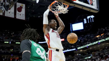 Bam Adebayo #13 of the Miami Heat dunks the ball against Robert Williams III #44 of the Boston Celtics(Photo by Andy Lyons/Getty Images)