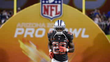 Jan 25, 2015; Phoenix, AZ, USA; Team Irvin running back DeMarco Murray of the Dallas Cowboys (29) in the 2015 Pro Bowl against Team Carter at University of Phoenix Stadium. Mandatory Credit: Kyle Terada-USA TODAY Sports