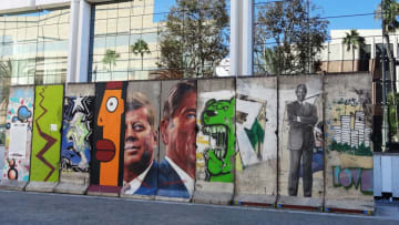 Los Angeles, California, is home to several segments of the Berlin Wall.