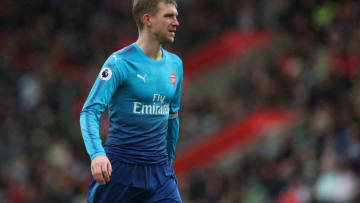 SOUTHAMPTON, ENGLAND - DECEMBER 10: Per Mertesacker of Arsenal during the Premier League match between Southampton and Arsenal at St Mary's Stadium on December 10, 2017 in Southampton, England. (Photo by Catherine Ivill/Getty Images)