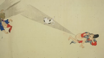 Not even cats were safe from being a part of the epic Japanese fart battles depicted in a series of art scrolls produced during the Edo period.
