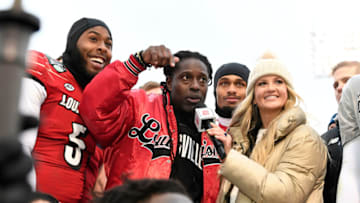 Dec 17, 2022; Boston, MA, USA; Louisville Cardinals Deion Branch interim head coach during the second half at Fenway Park. Mandatory Credit: Eric Canha-USA TODAY Sports