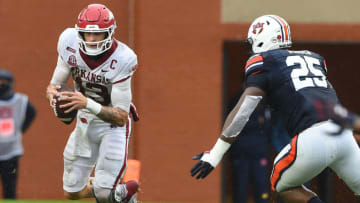 Feleipe Franks, Arkansas football Mandatory Credit: John David Mercer-USA TODAY Sports