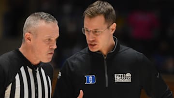 Duke basketball head coach Jon Scheyer (Rob Kinnan-USA TODAY Sports)