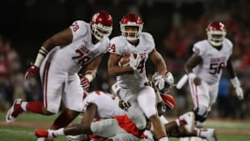COLUMBUS, OH - SEPTEMBER 09: Rodney Anderson #24 of the Oklahoma Sooners runs with the ball while playing the Ohio State Buckeyes at Ohio Stadium on September 9, 2017 in Columbus, Ohio. (Photo by Gregory Shamus/Getty Images)
