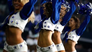 ARLINGTON, TX - NOVEMBER 5: The Dallas Cowboys Cheerleaders perform as the Cowboys play the Kansas City Chiefs at AT