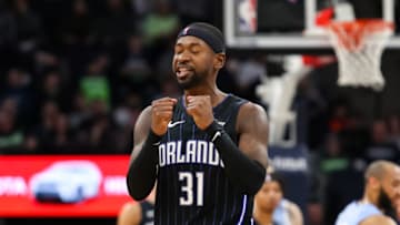MINNEAPOLIS, MN - MARCH 6: Terrence Ross #31 of the Orlando Magic reacts after committing a foul against the Minnesota Timberwolves in the fourth quarter of the game at Target Center on March 6, 2020 in Minneapolis, Minnesota. The Magic defeated the Timberwolves 132-118. NOTE TO USER: User expressly acknowledges and agrees that, by downloading and or using this Photograph, user is consenting to the terms and conditions of the Getty Images License Agreement. (Photo by David Berding/Getty Images)