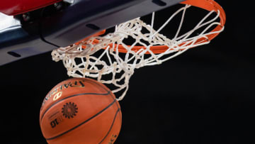 Mar 11, 2022; Indianapolis, IN, USA; A view of the big ten ball in the first half between the Rutgers Scarlet Knights and the Iowa Hawkeyes at Gainbridge Fieldhouse. Mandatory Credit: Trevor Ruszkowski-USA TODAY Sports