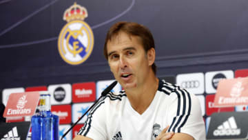 MADRID, SPAIN - SEPTEMBER 14: Head coach Julen Lopetegui of Real Madrid attends a press conference at Valdebebas training ground on September 14, 2018 in Madrid, Spain. (Photo by Angel Martinez/Real Madrid via Getty Images)