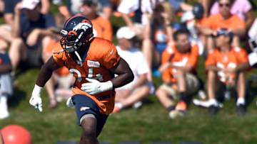 ENGLEWOOD, CO - AUGUST 18: Denver Broncos defensive end DeMarcus Ware (94) runs through drills during training camp August 18, 2015 at Broncos headquarters. (Photo By John Leyba/The Denver Post via Getty Images)