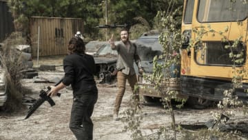 Ross Marquand as Aaron, Norman Reedus as Daryl Dixon - The Walking Dead _ Season 11, Episode 16 - Photo Credit: Jace Downs/AMC