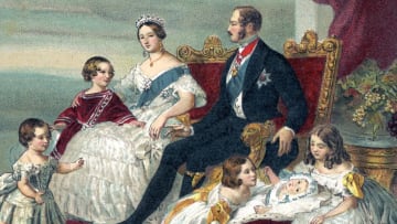 A portrait of Queen Victoria of England and her family in 1846.