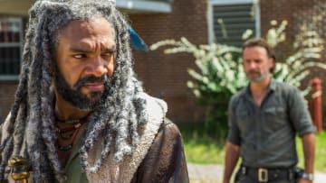 Ezekiel (Khary Payton) and Rick Grimes (Andrew Lincoln) in Episode 9Photo by Gene Page/AMC
