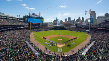 DETROIT, MI - APRIL 7: A general view of Comerica Park prior to the start of the opening day game between the Boston Red Sox and the Detroit Tigers on April 7, 2017 at Comerica Park in Detroit, Michigan. (Photo by Leon Halip/Getty Images)