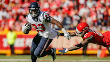 Houston Texans running back Carlos Hyde (Photo by David Eulitt/Getty Images)