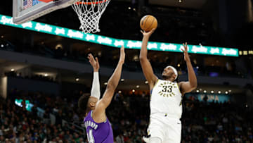 Myles Turner, Indiana pacers (Photo by John Fisher/Getty Images)
